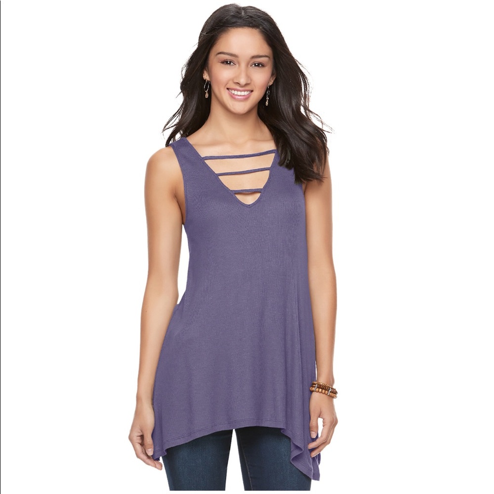 Mudd ladder back tank top tunic size medium